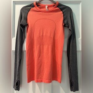 Swiftly Tech Long-Sleeve Shirt 2.0
Waist Length - Orange/Grey
